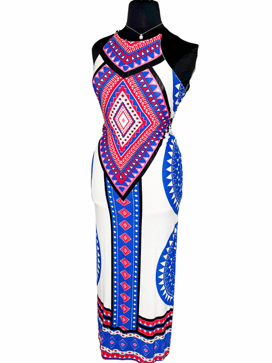 Vibrant Bodycon Maxi Dress, L