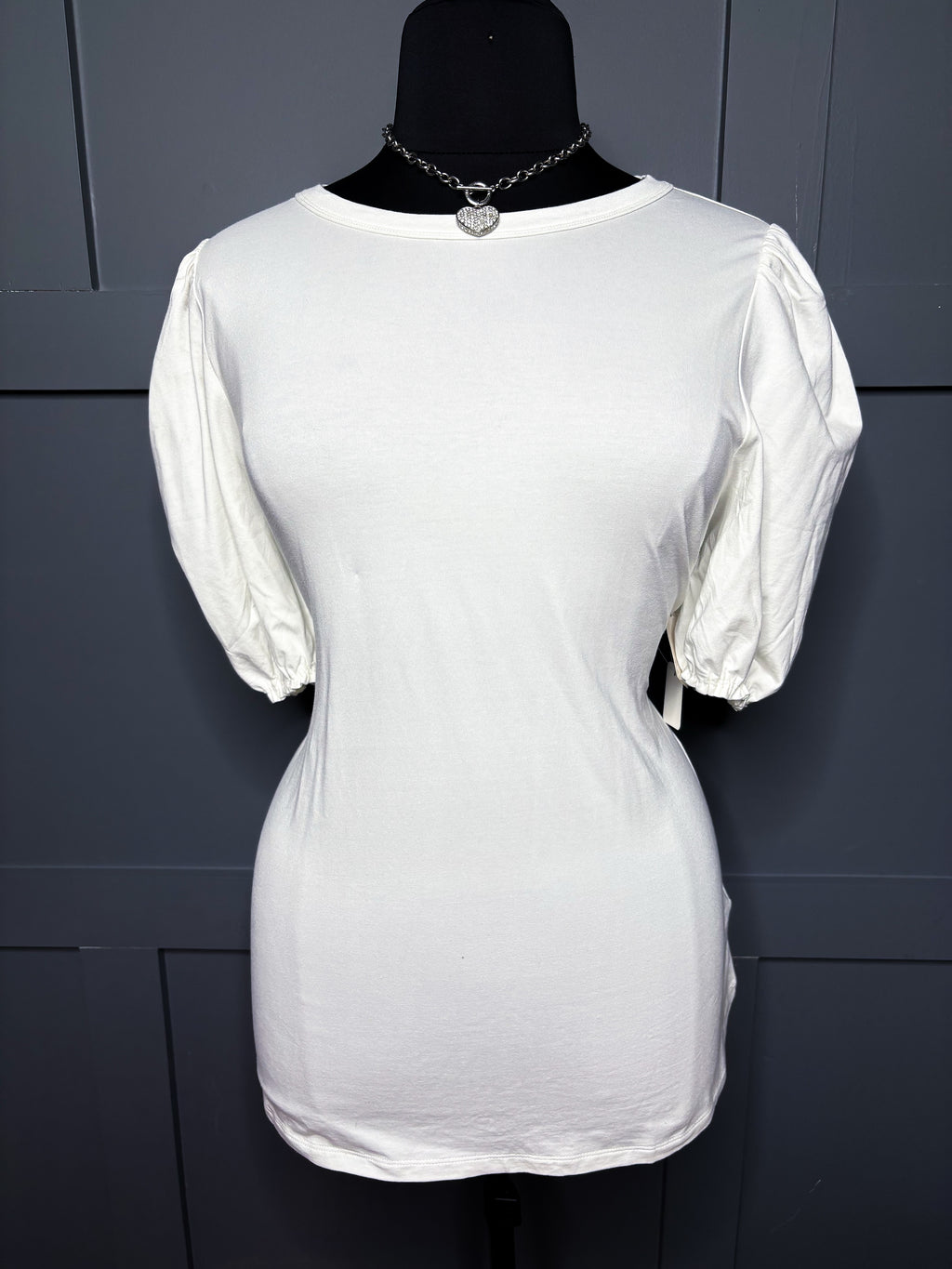 New Mini Puff Sleeve Blouse, 2X