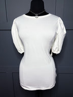 New Mini Puff Sleeve Blouse, 2X