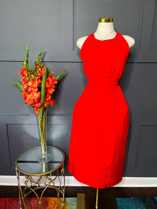 New Cotton Style MIDI Dress, L