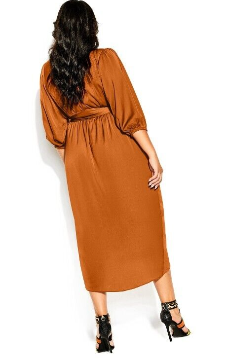 New City Chic Faux Wrap Dress, 16