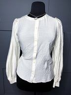 New textured button up blouse, 16/18