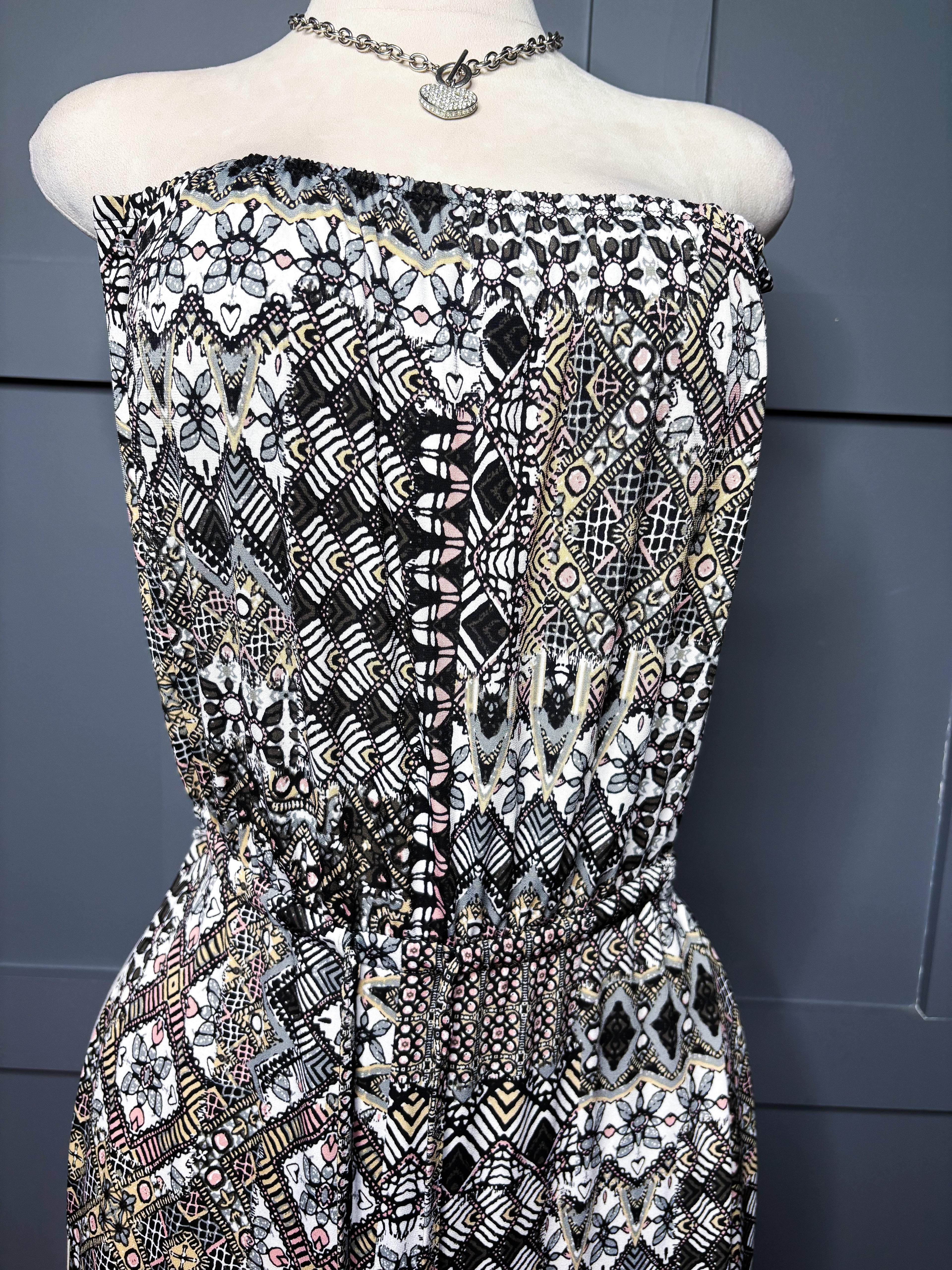 Abstract Tube Jumpsuit, M