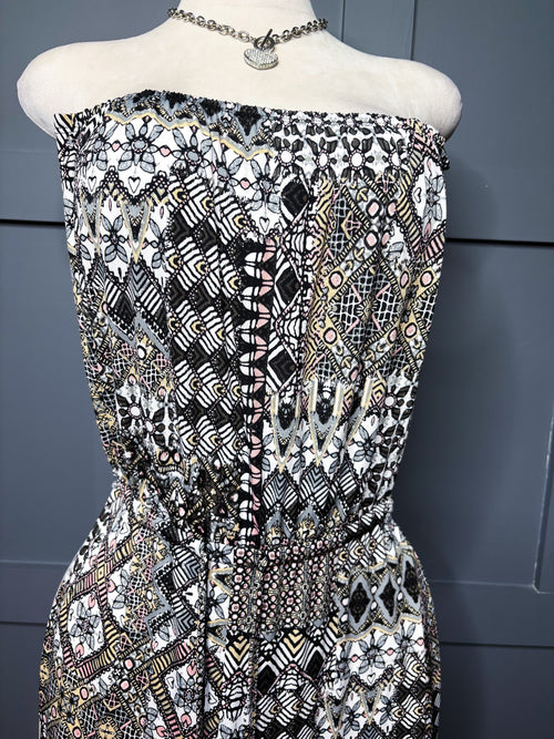 Abstract Tube Jumpsuit, M