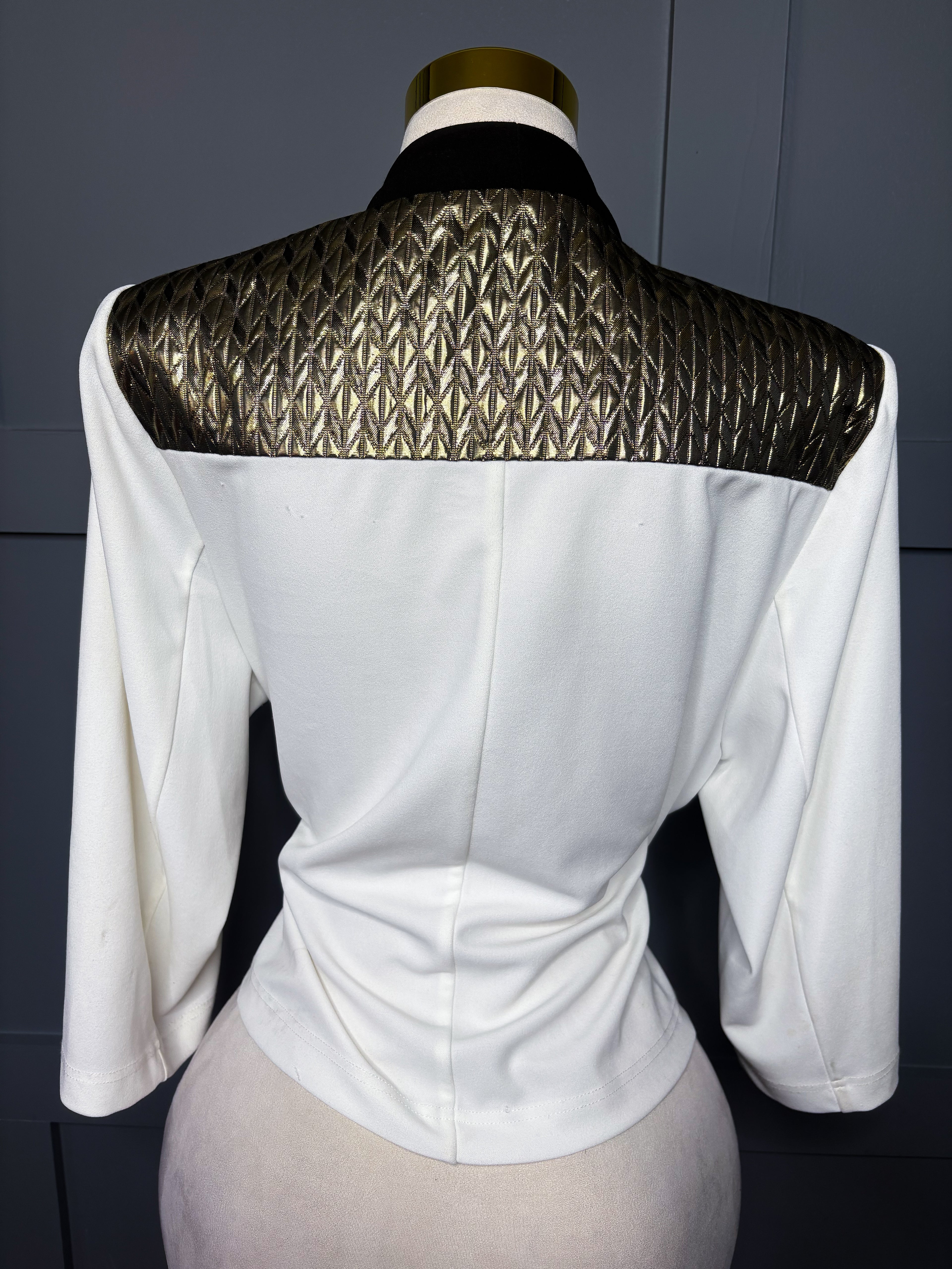 City Chic Metallic Blazer, 18/20