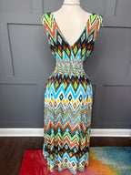 Abstract Smocked Dress, L/XL