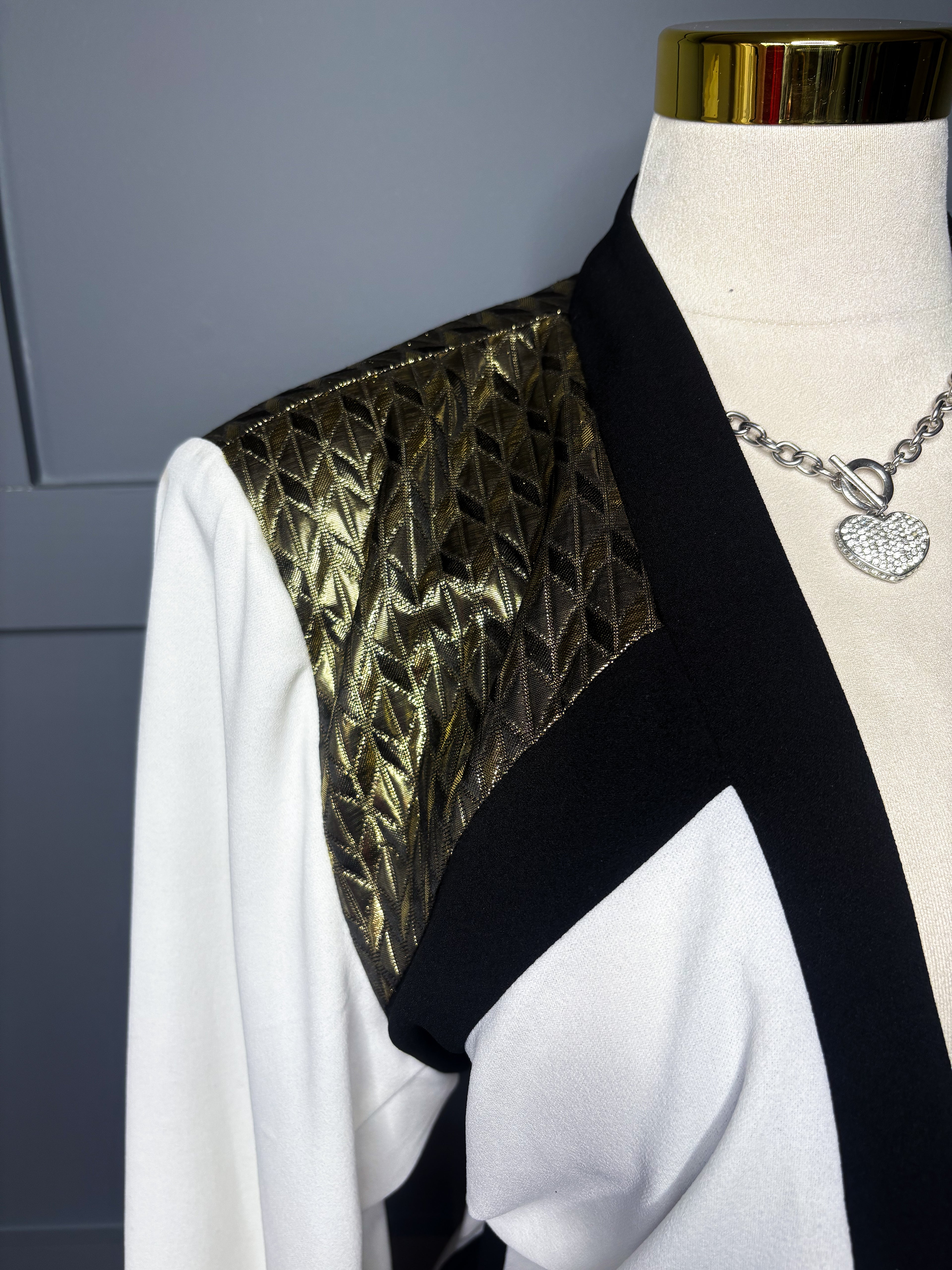 City Chic Metallic Blazer, 18/20