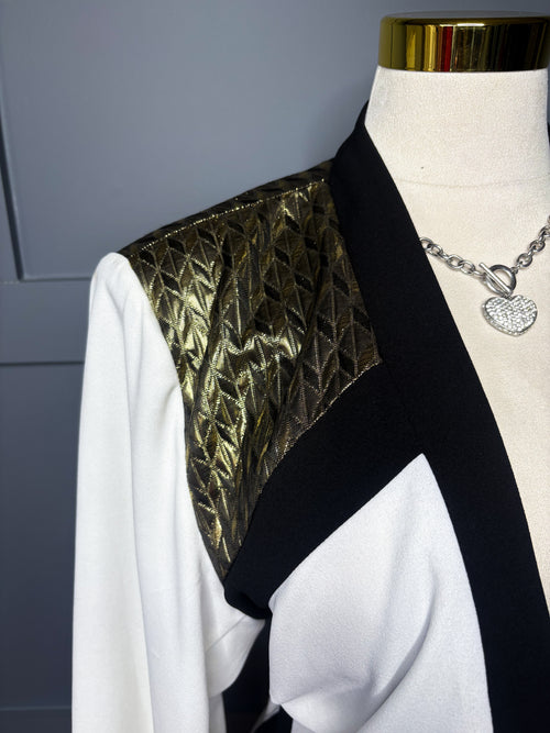 City Chic Metallic Blazer, 18/20