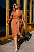 New City Chic Faux Wrap Dress, 16