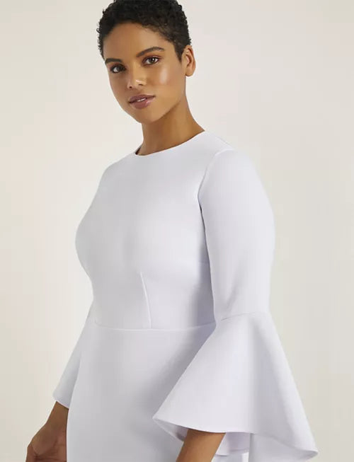Eloquii Flare Sleeve Scuba Dress, Size 18