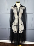 Sheer Overlay Dress, L