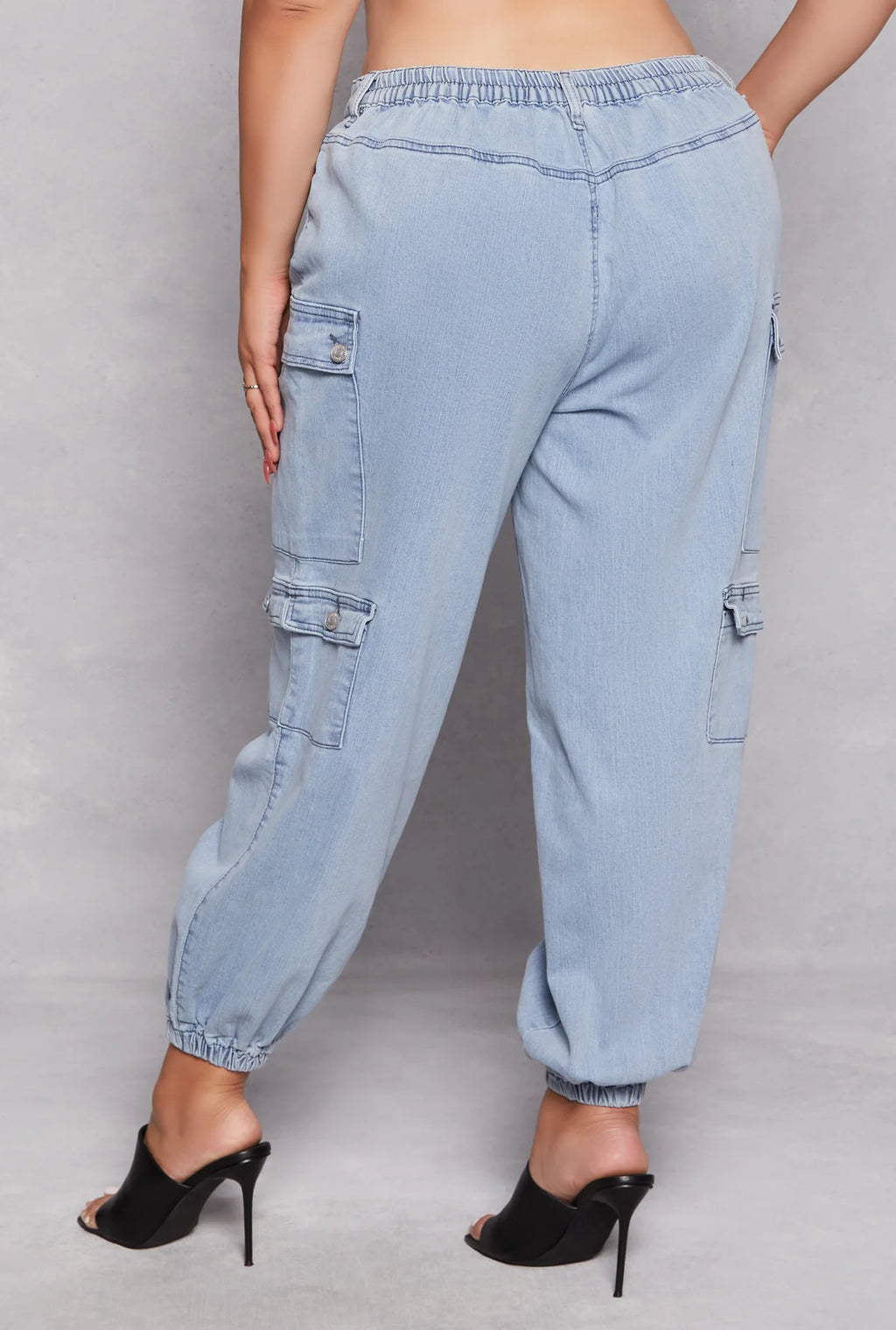 New Denim Cargo Joggers, XL